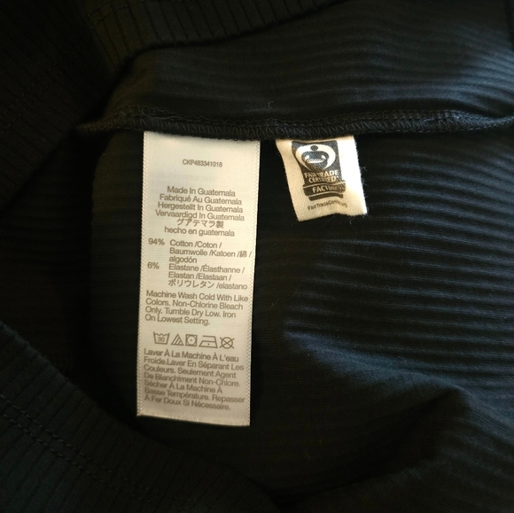 Madewell Black Ribbed Tank Top Sleeveless Size XS - Picture 3 of 3